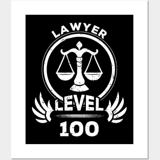 Level 100 Lawyer Gift For Lawyer Posters and Art